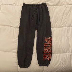 dark grey sweatpants from PINK